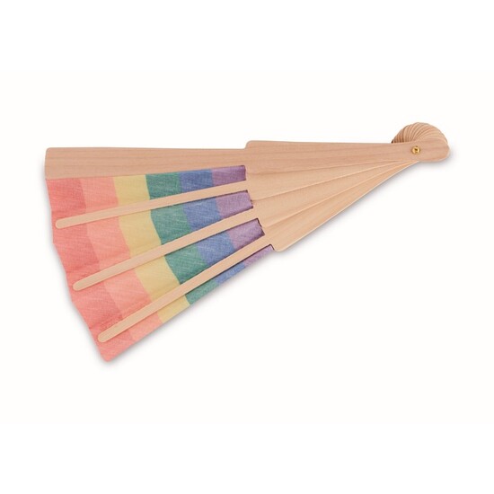 Fächer regenbogenfarbig