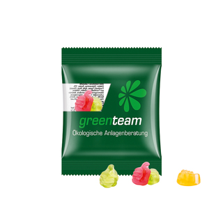 Minitüte,15 g, kompostierbare Folie transparent, Trolli Fruchtgummi Daumen