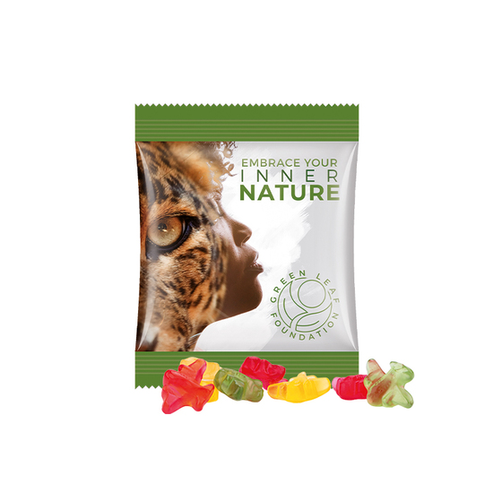 Minitüte,10 g, Folie weiß, Trolli Fruchtgummi Flugzeuge