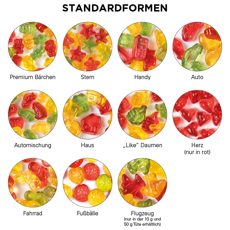 Minitüte, 15 g, Folie weiß, Trolli Weihnachtsmischung