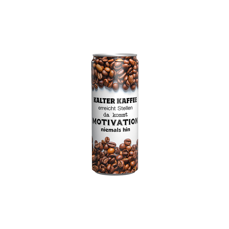 Getränkedose 250ml Eiskaffee, Sleeve-Folie weiß