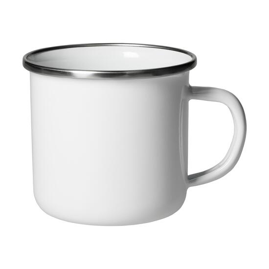 Emaille-Becher "Cozy",300 ml, weiß