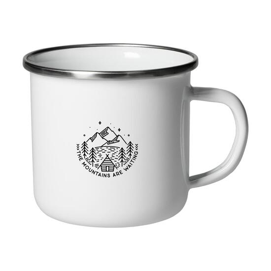 Emaille-Becher "Cozy",300 ml, weiß