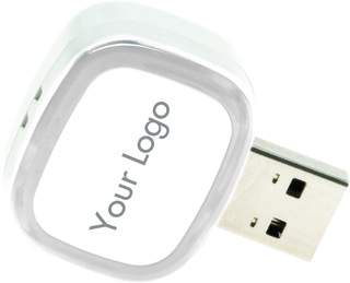USB-Lampe transparent mit LED als Taschenlampe für Powerbanks