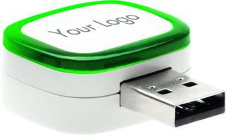 USB-Lampe grün mit LED als Taschenlampe für Powerbanks