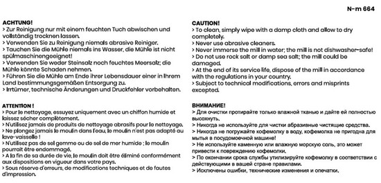 MILLY Salz-/Pfeffermühle schw.