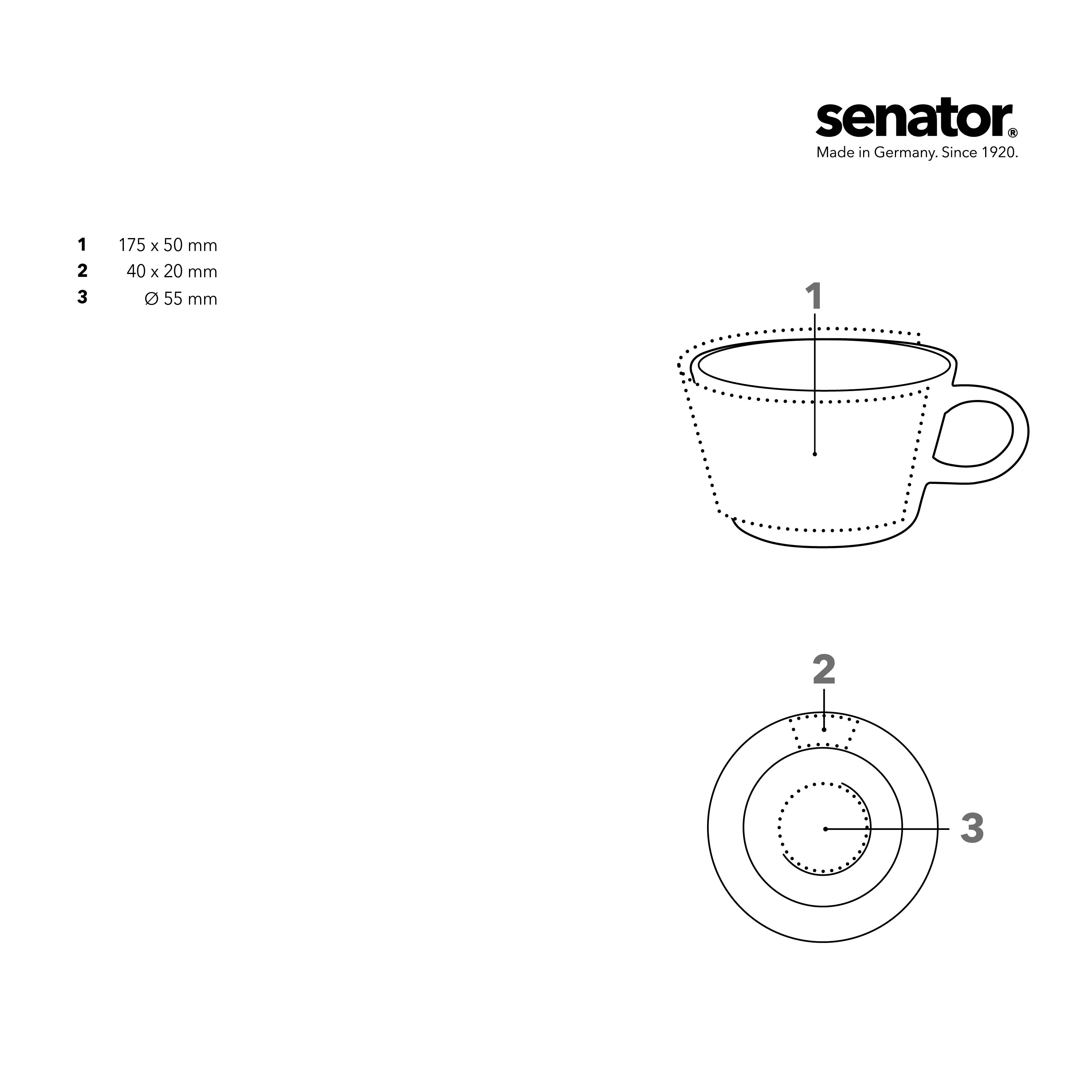 senator Fancy Cafe Set Pozellantasse mit Untertasse