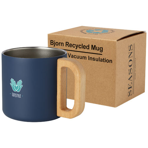 Bjorn RCS-zertifizierter Becher aus recyceltem Edelstahl mit Kupfer-Vakuumisolierung, 360 ml