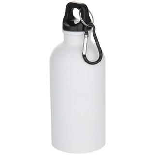 Oregon 400 ml matte RCS-zertifizierte einwandige Trinkflasche aus recyceltem Edelstahl mit Karabinerhaken