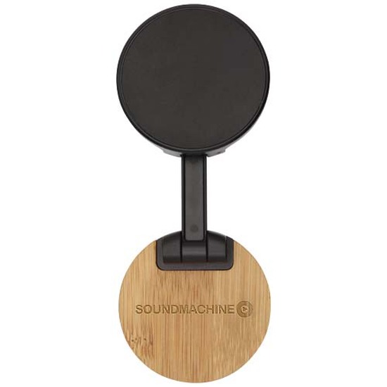 Alcor Klappbare magnetische Smartphonehalterung aus recyceltem Kunststoff mit Bambusdetails