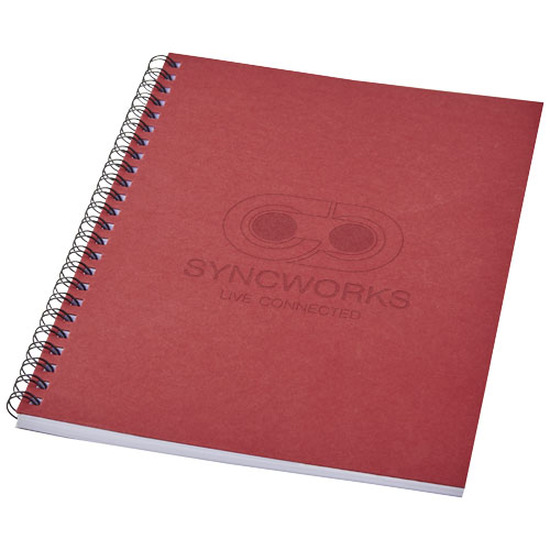 Desk-Mate® A5 recyceltes farbiges Notizbuch mit Spiralbindung
