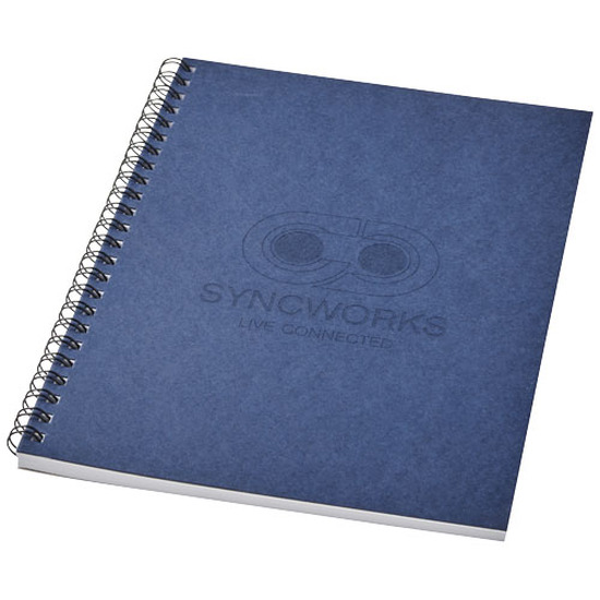 Desk-Mate® A5 recyceltes farbiges Notizbuch mit Spiralbindung