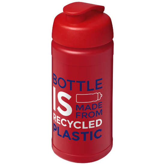 Baseline 500 ml recycelte Sportflasche mit Klappdeckel