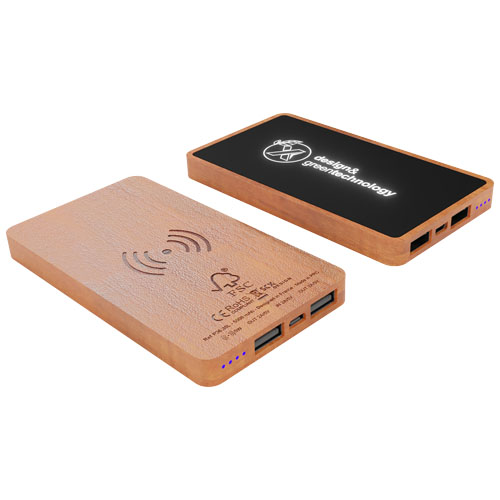SCX.design P36 5000 mAh kabellose Powerbank mit Leuchtlogo