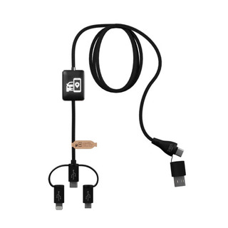 SCX.design C48 CarPlay 5-in-1 Ladekabel mit Leuchtlogo