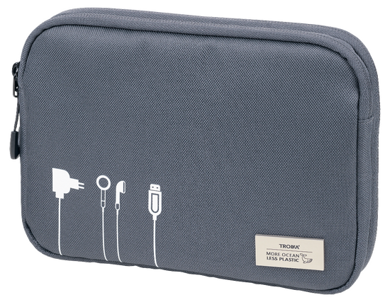 TROIKA Kabeltasche "BLUE CYCLE TECH POUCH 2"