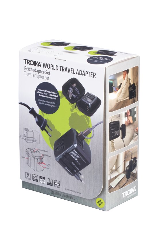 TROIKA Reiseadapter-Set TROIKA WORLD TRAVEL ADAPTER