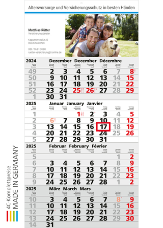 4-Monats-Kalender Mega 4 x.press