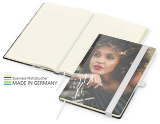 Match-Book Creme Bestseller A5 Cover-Star matt-individuell, weiß