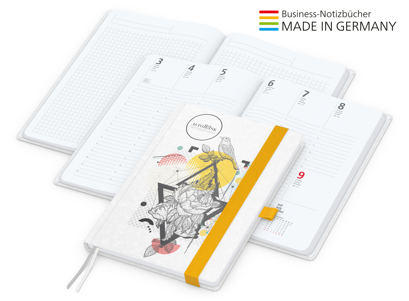 Match-Hybrid White Bestseller A5, Natura individuell, gelb