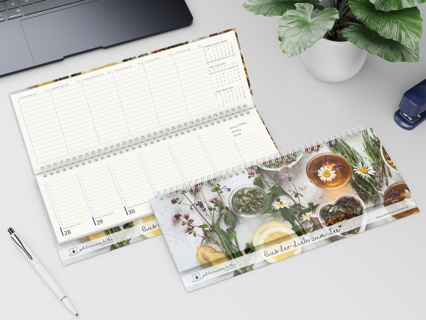 Tisch-Querkalender Compact Cover-Star Recycling-Matt