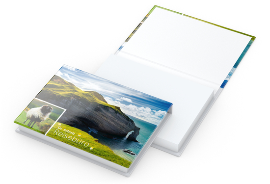 Haftnotiz-Set Dublin Bookcover White Bestseller, matt-individuell
