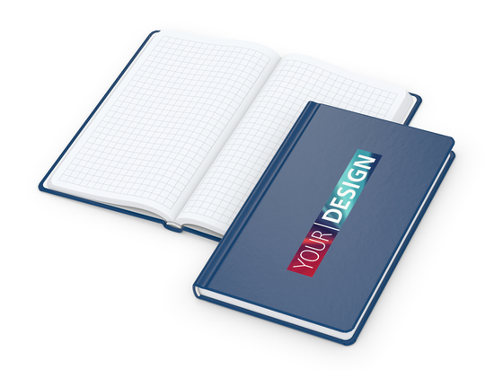 Notizbuch Easy-Book Basic Bestseller, Pocket, dunkelblau inkl. Siebdruck-Digital