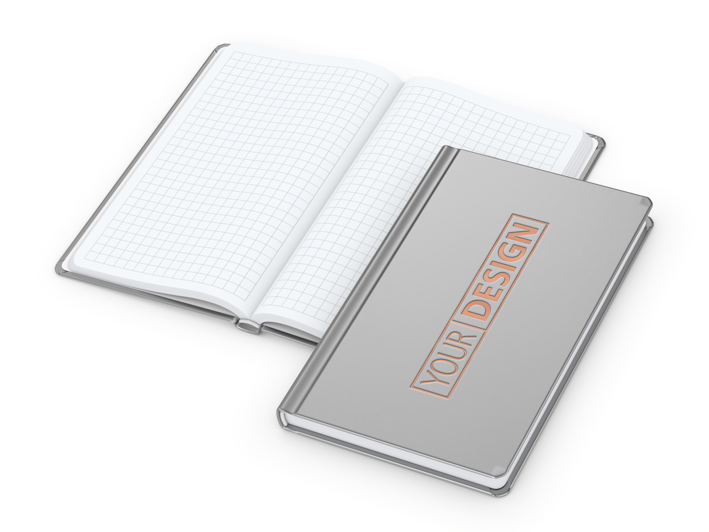 Notizbuch Easy-Book Basic Bestseller, Pocket, silber inkl. Kupferprägung