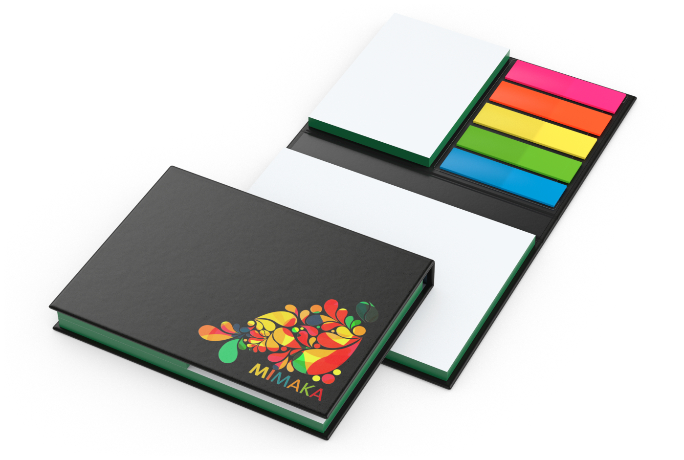 Haftnotiz-Set London Bookcover White Bestseller, gloss-individuell, Farbschnitt grün