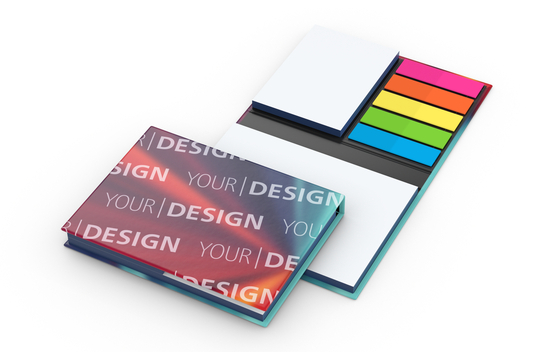Haftnotiz-Set London Bookcover White Bestseller, matt-individuell, Farbschnitt blau