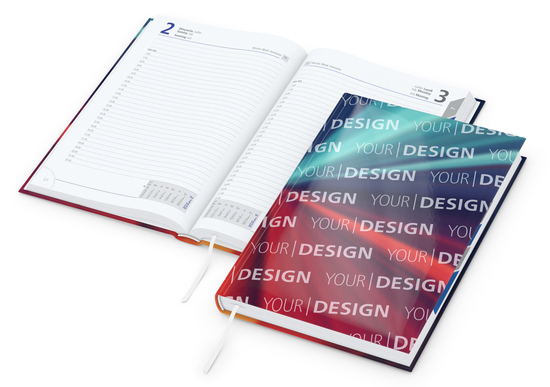 Buchkalender Manager Register Bestseller inkl. 4C-Druck, gloss-individuell
