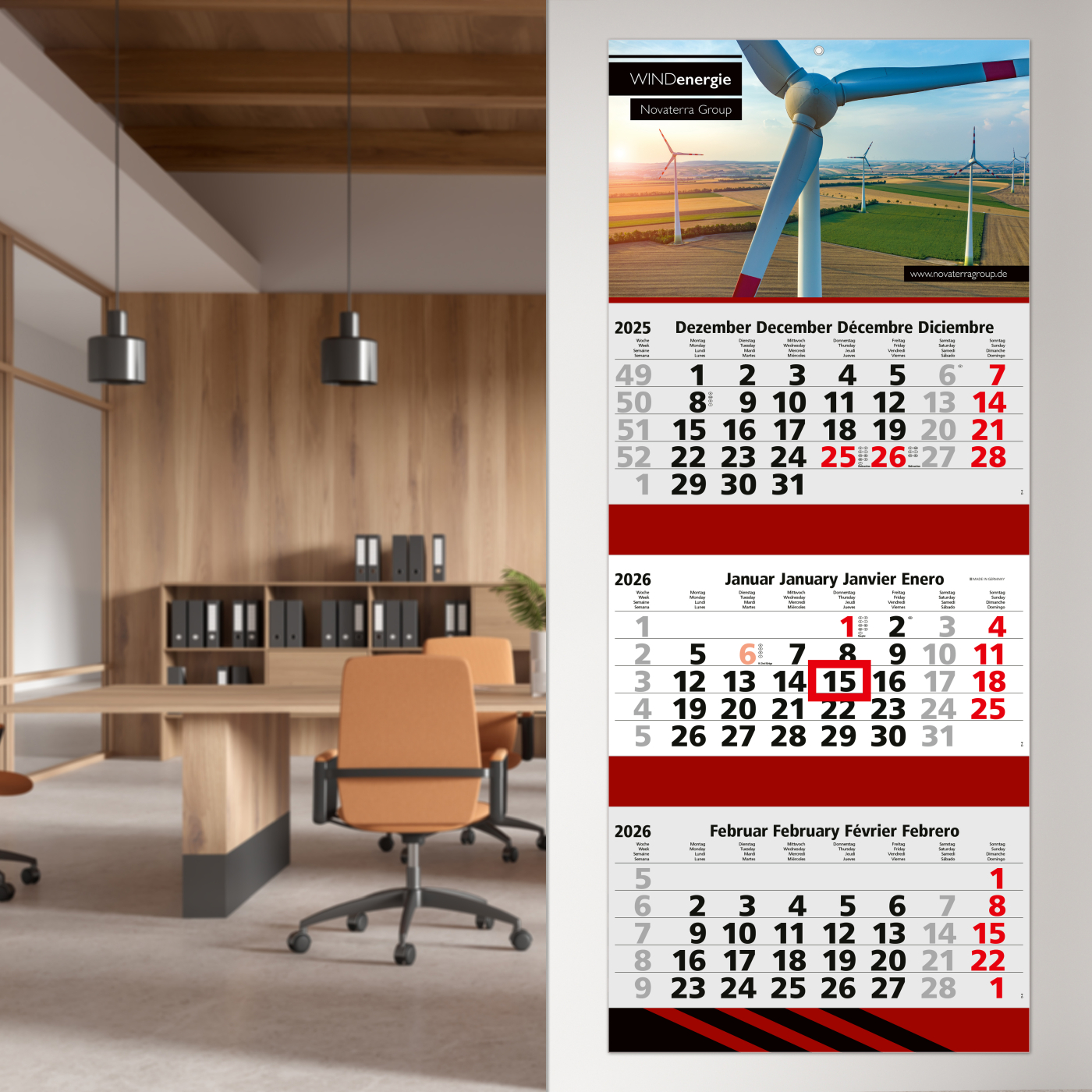 3-Monatskalender Maxi 3 Post Bestseller (Mehrblock)