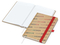 Notizbuch Match-Book White Bestseller, A5, Natura, braun-individuell, rot