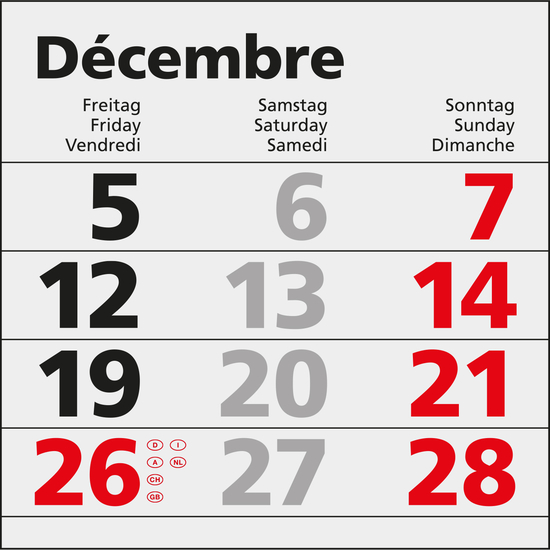 4-Monatskalender Mega 4 Post Bestseller (Einblatt)