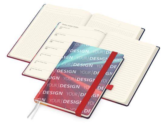 Wochenplaner Match-Hybrid Creme Bestseller, Cover-Star gloss, rot