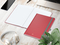 Notizbuch Vision-Book White Bestseller, A4, rot inkl. Kupferprägung