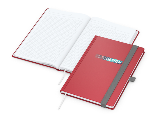 Notizbuch Vision-Book White Bestseller, A5, rot