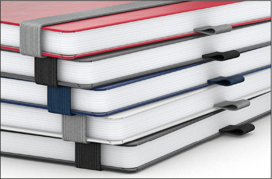 Notizbuch Vision-Book Creme Bestseller, A4, rot inkl. Goldprägung