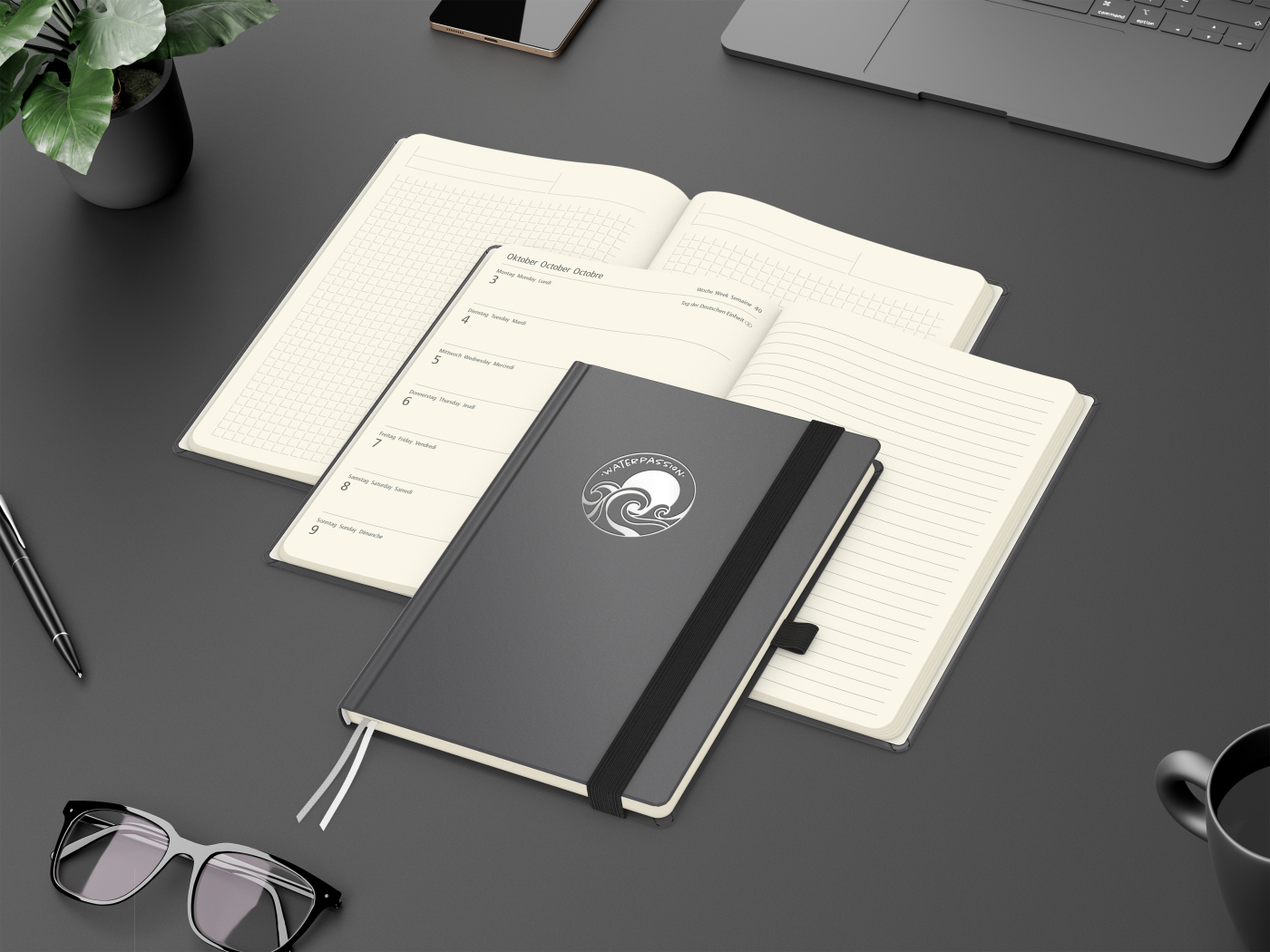 Wochenplaner Vision-Hybrid Creme Bestseller inkl. Silberprägung