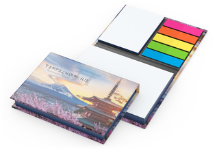 Haftnotiz-Set Wien Bookcover White Bestseller, matt-individuell, Farbschnitt blau