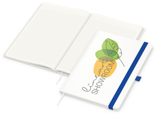 Notizbuch Match-Book, A4, Cover-Star Recycling-Matt, mittelblau