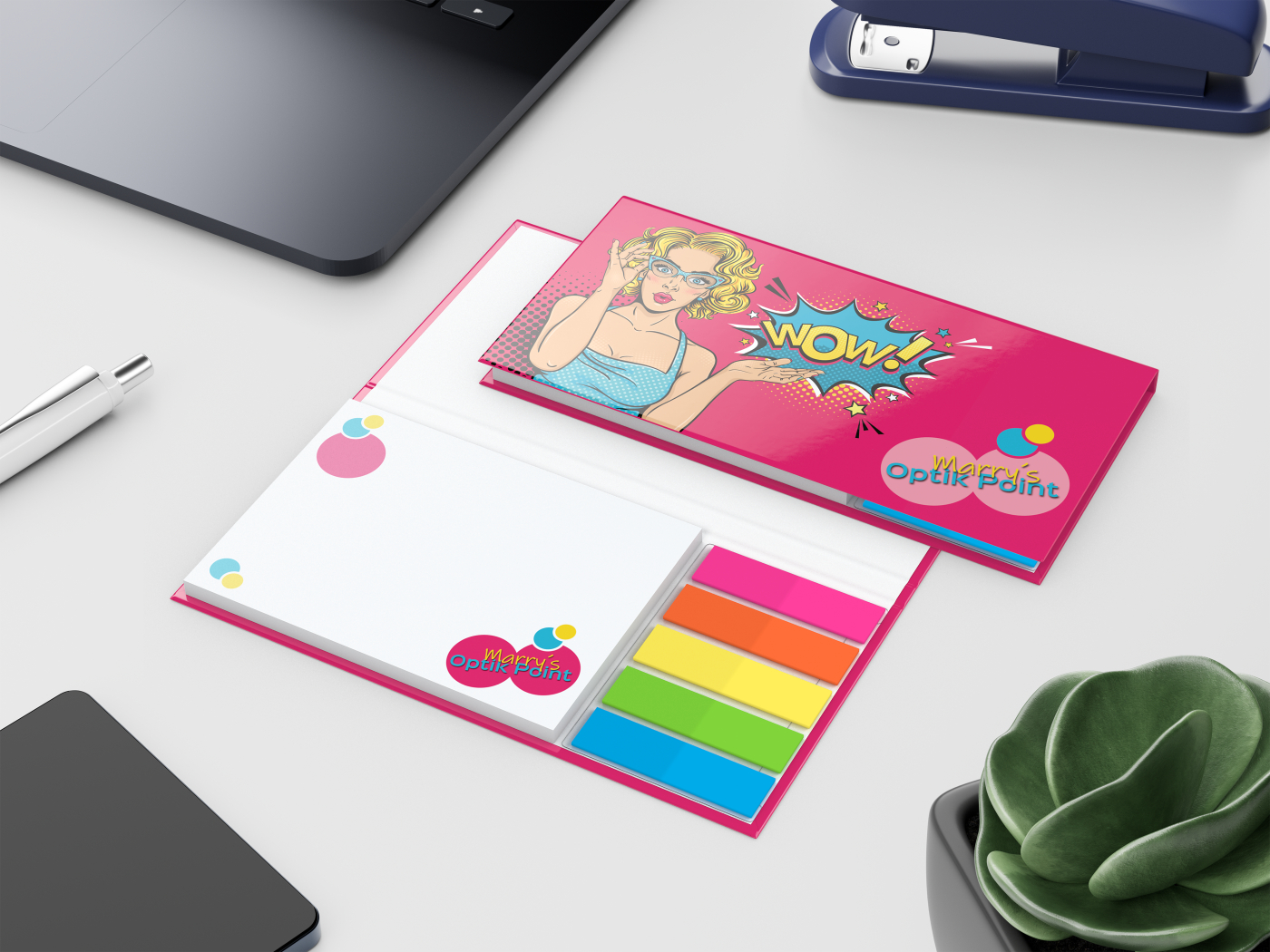 Haftnotiz-Set Kopenhagen Bookcover Individuell, Umschlag 4/4-farbig