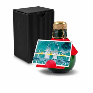 Origineller Sekt Visitenkarteneinschub - Karton Schwarz, 125 ml 2K1358h2