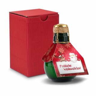 Geschenkset / Präsenteset: Kleinste Sektflasche: Fröhliche Weihnachten 2K1371