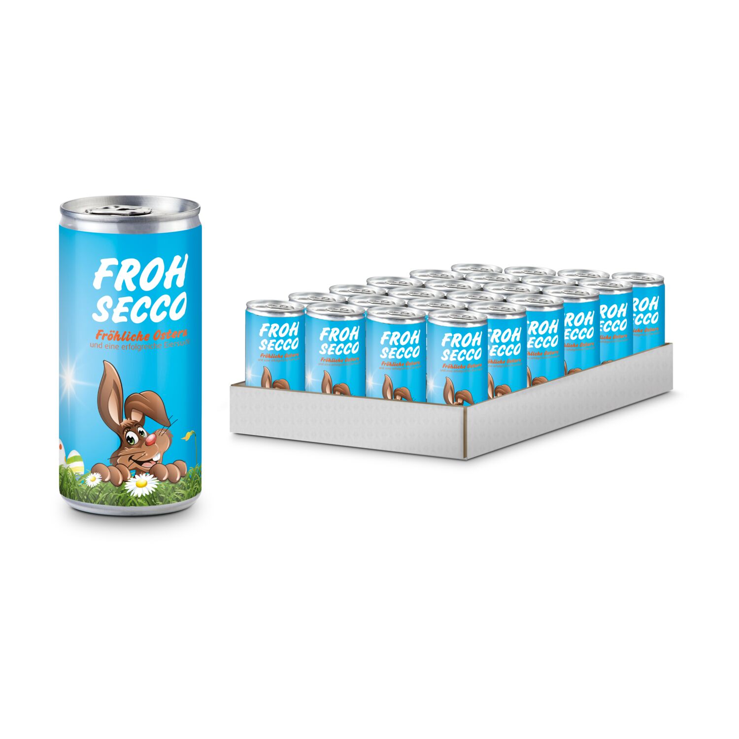 Präsentartikel: Frohsecco Ostern - 24 x Secco 0,2 l, Slimlinedose 2K1629
