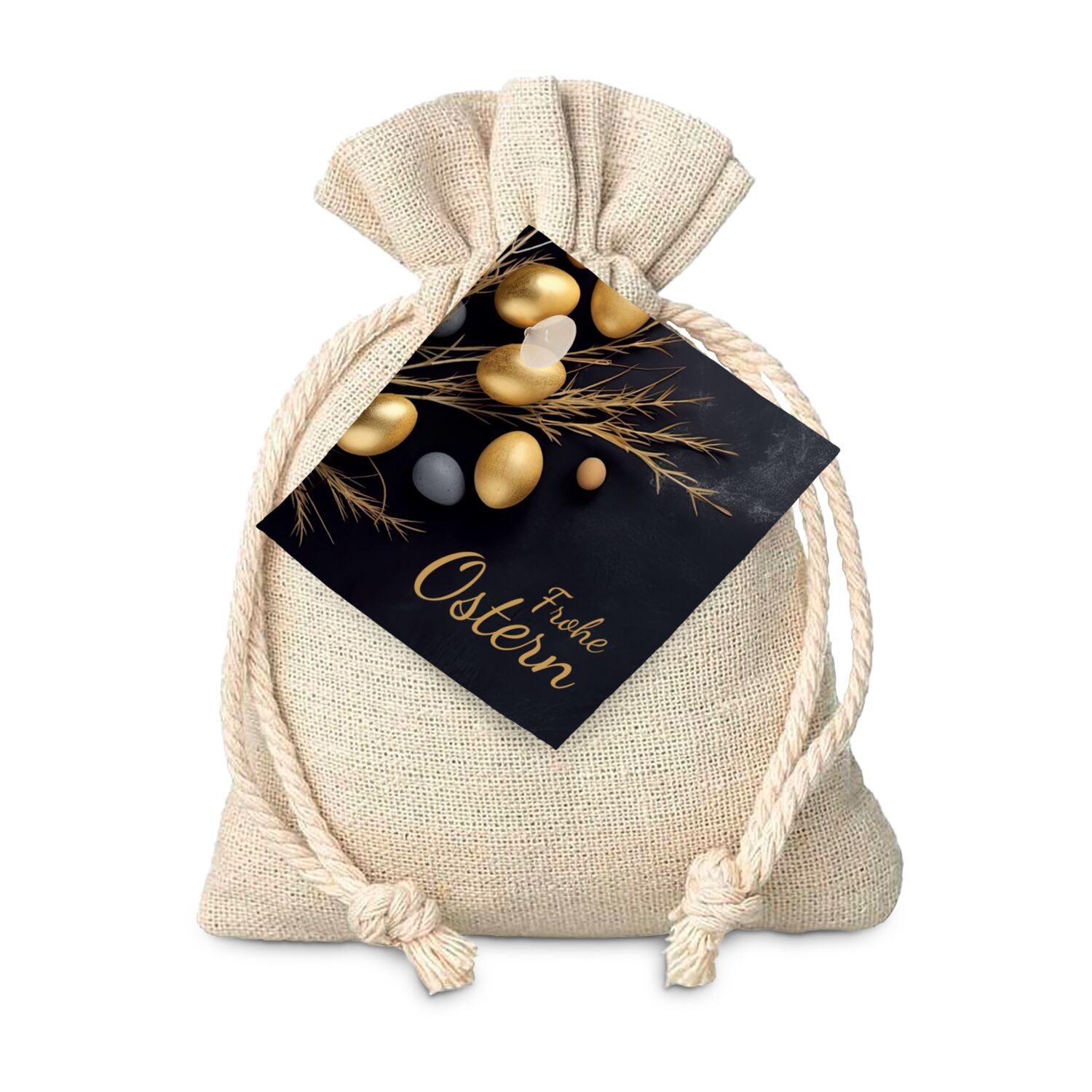 Geschenkartikel / Präsentartikel: Goldenes Ostersäckchen 2K1645