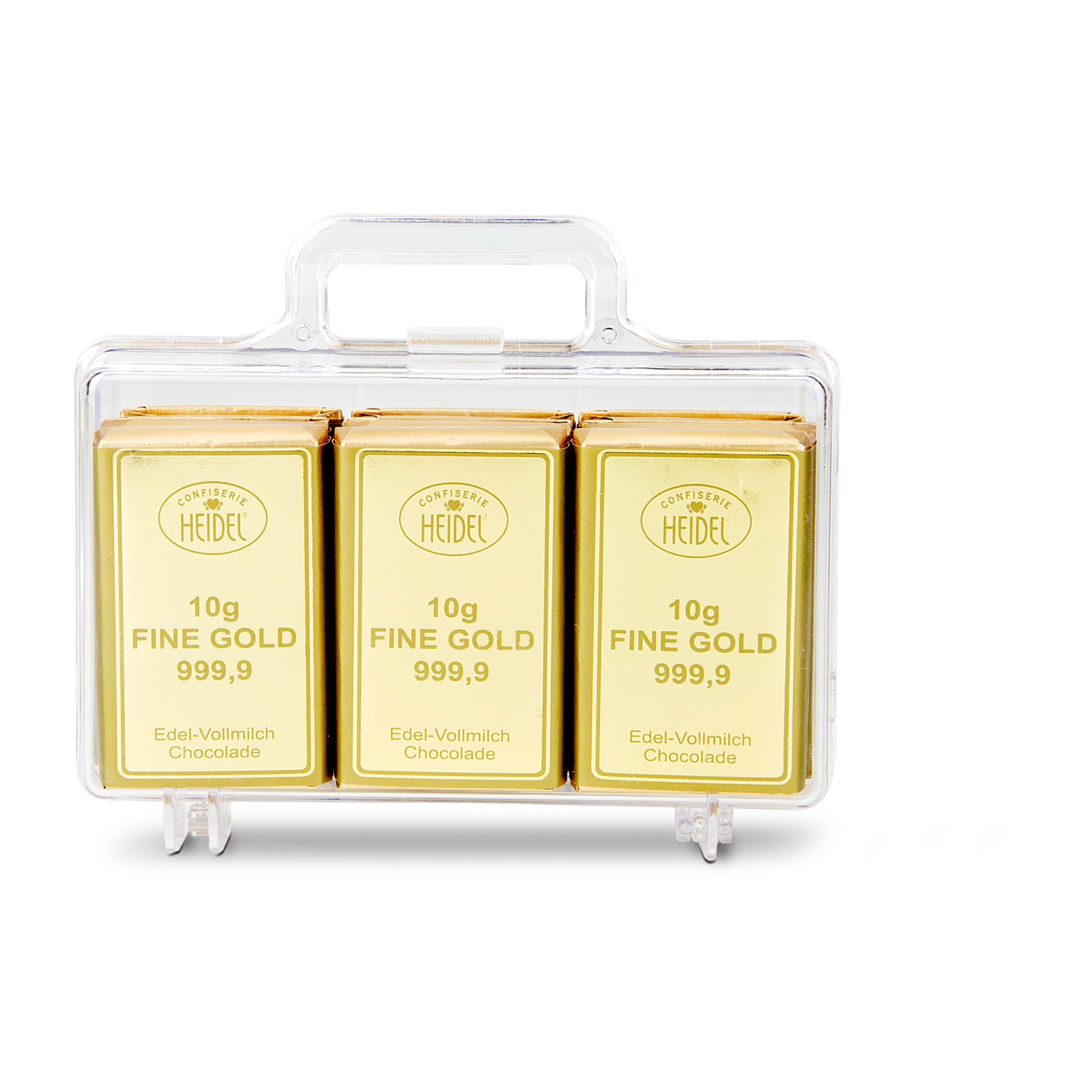 Geschenkartikel: Sie sind Gold wert - Goldkoffer mit 12 Schokoladen Goldbarren (120 g) 2K1723