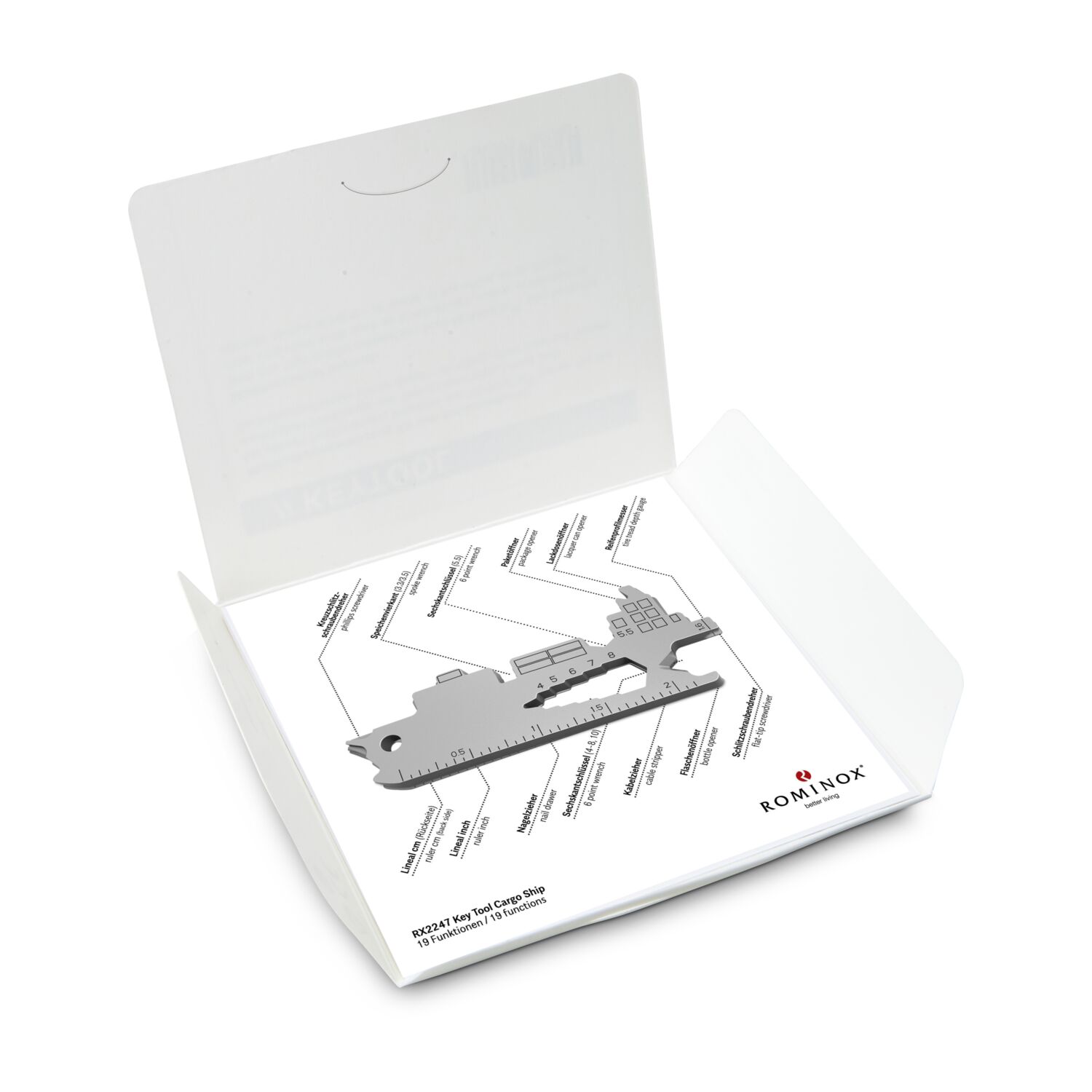 ROMINOX® Key Tool Cargo Ship (19 Funktionen) Merry Christmas 2K2102f