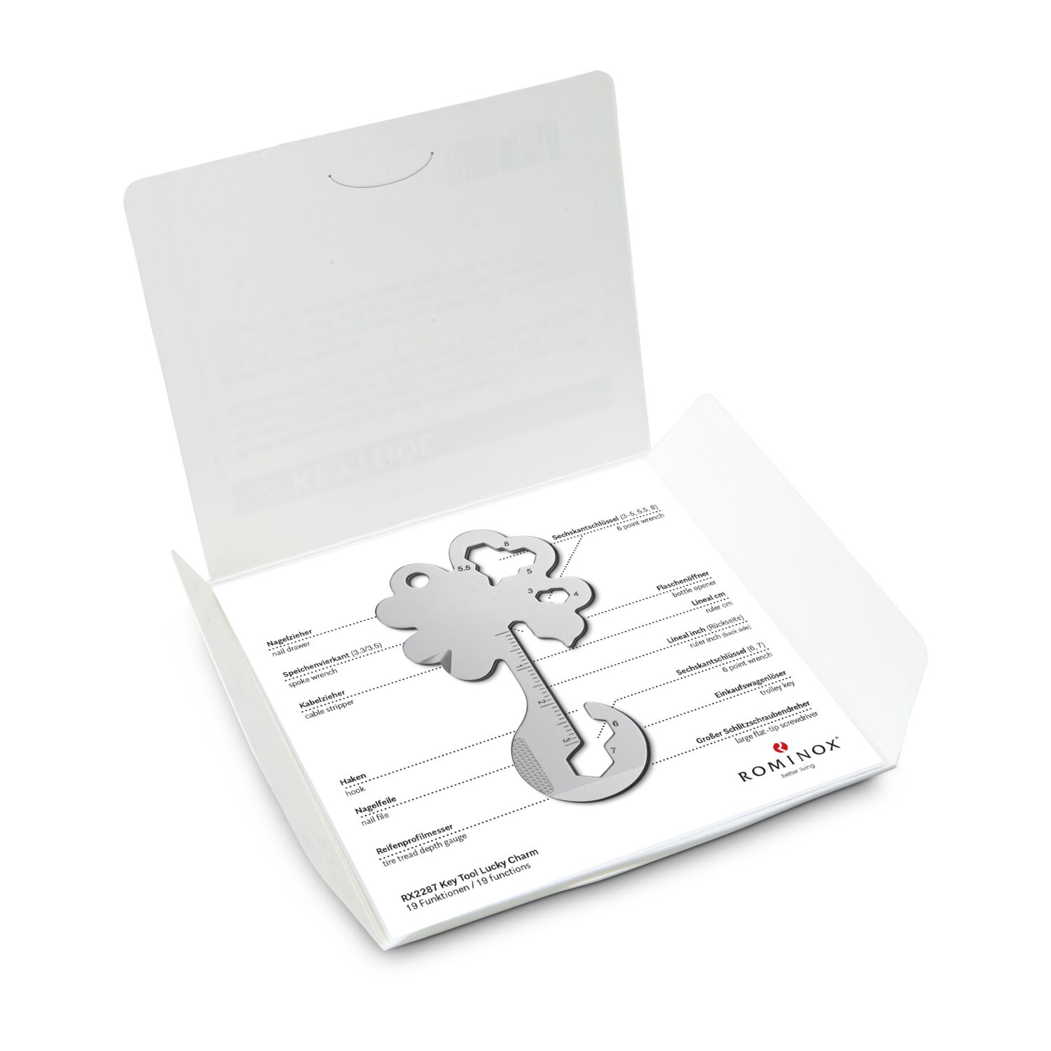 ROMINOX® Key Tool Lucky Charm (19 Funktionen) Große Helden 2K2106m