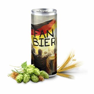 Helles Bier zur Fußball Europameisterschaft 2024 - feinherb und leicht malzig - Folien-Etikett, 250 ml 2P025Cf